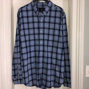 AEO Plaid Button Down Casual Dress Shirt